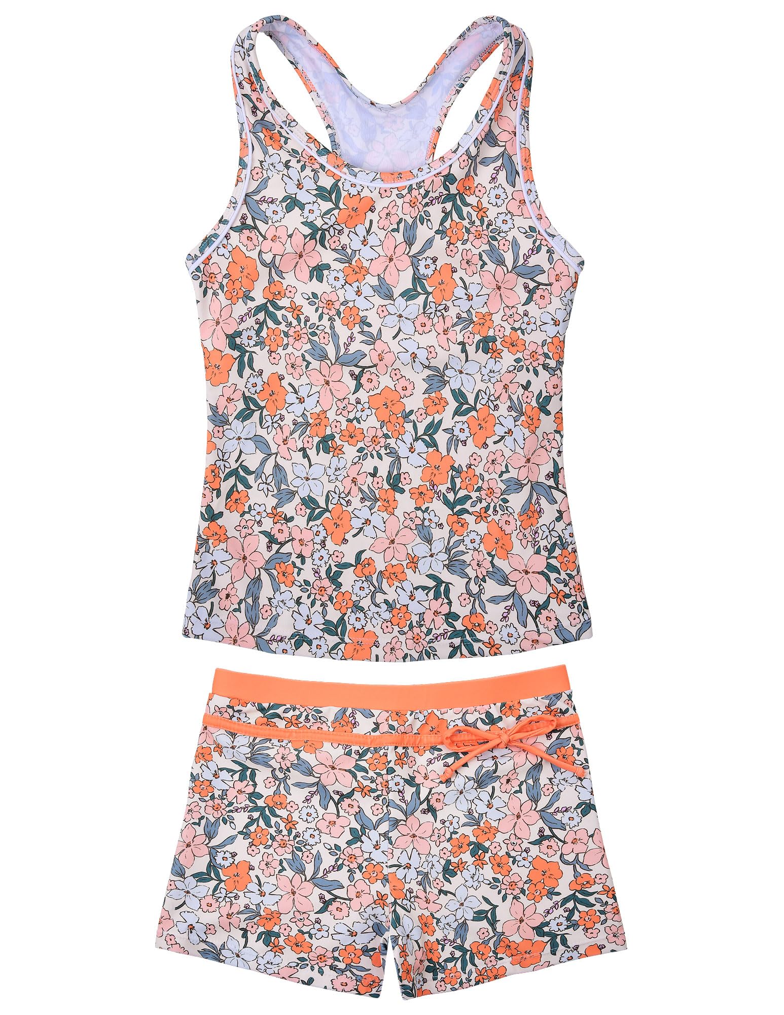 JerrisApparel Little Girls' Summer Two Piece Boyshort Tankini Kids Swimsuit