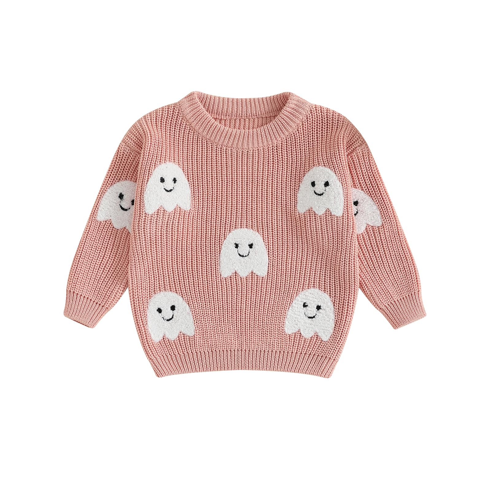 LSFYSZD Toddler Baby Girls Boys Halloween Pumpkin Sweaters Long Sleeve Crew Neck Winter Warm Knitwear Pullover Jumpers Top — view 251
