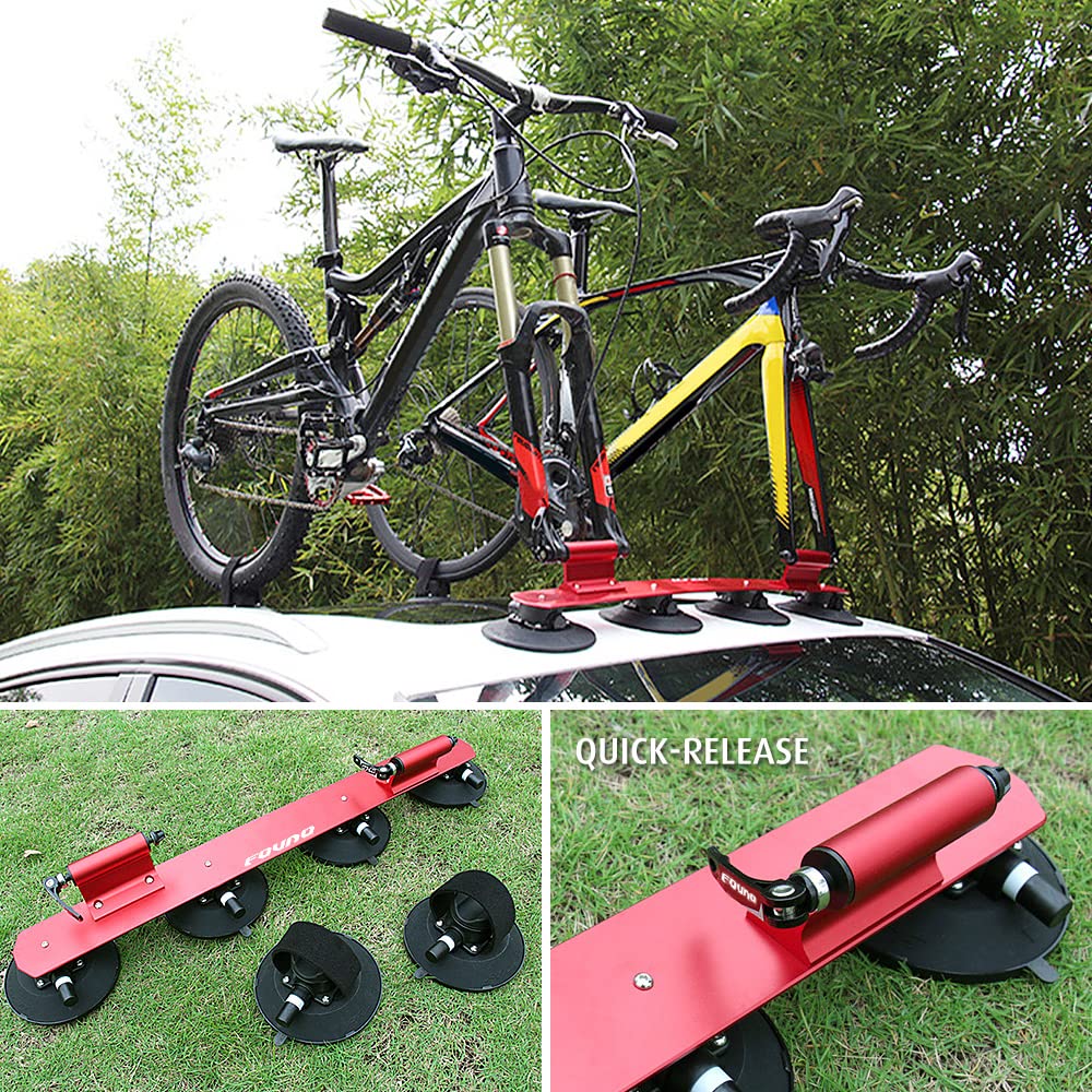 Porte-vélos De Toit à Ventouses WEST BIKING - Pour 2 Vélos - Aluminium - Neuf