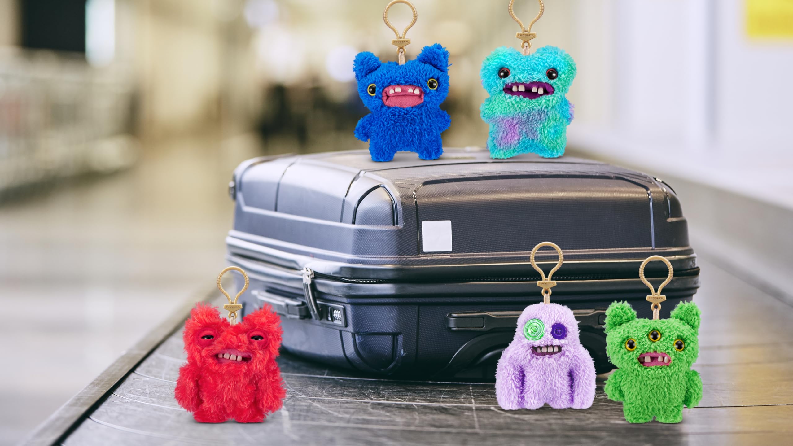 Fuggler Key Rings by ZURU Funny Ugly Monster, Plush, Collectible, Toy (3 Pack): Series 3