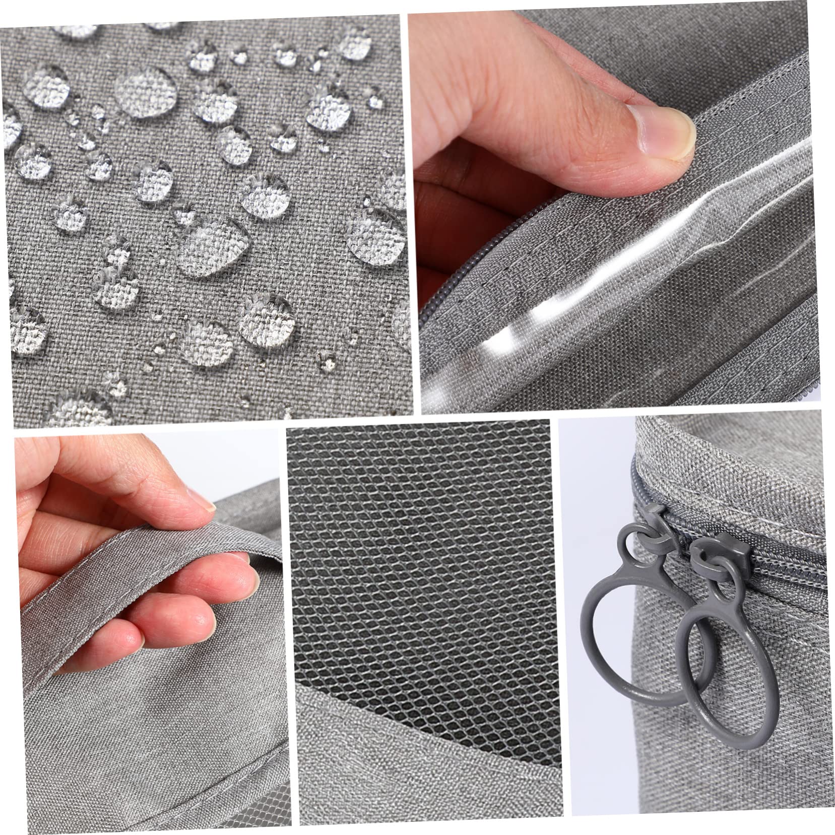 Cabilock 7pezzi Organizer Per Bagagli Da Viaggio Pieghevoli Per Imballaggio Borse Portaoggetti Per Vestiti Biancheria Intima Accessori e Scarpe Tasca Coulisse Grigio