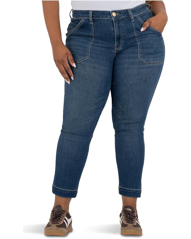 KUT from the Kloth Plus Reese High Rise Straight Leg -front Pork Chop Pockets - Main View