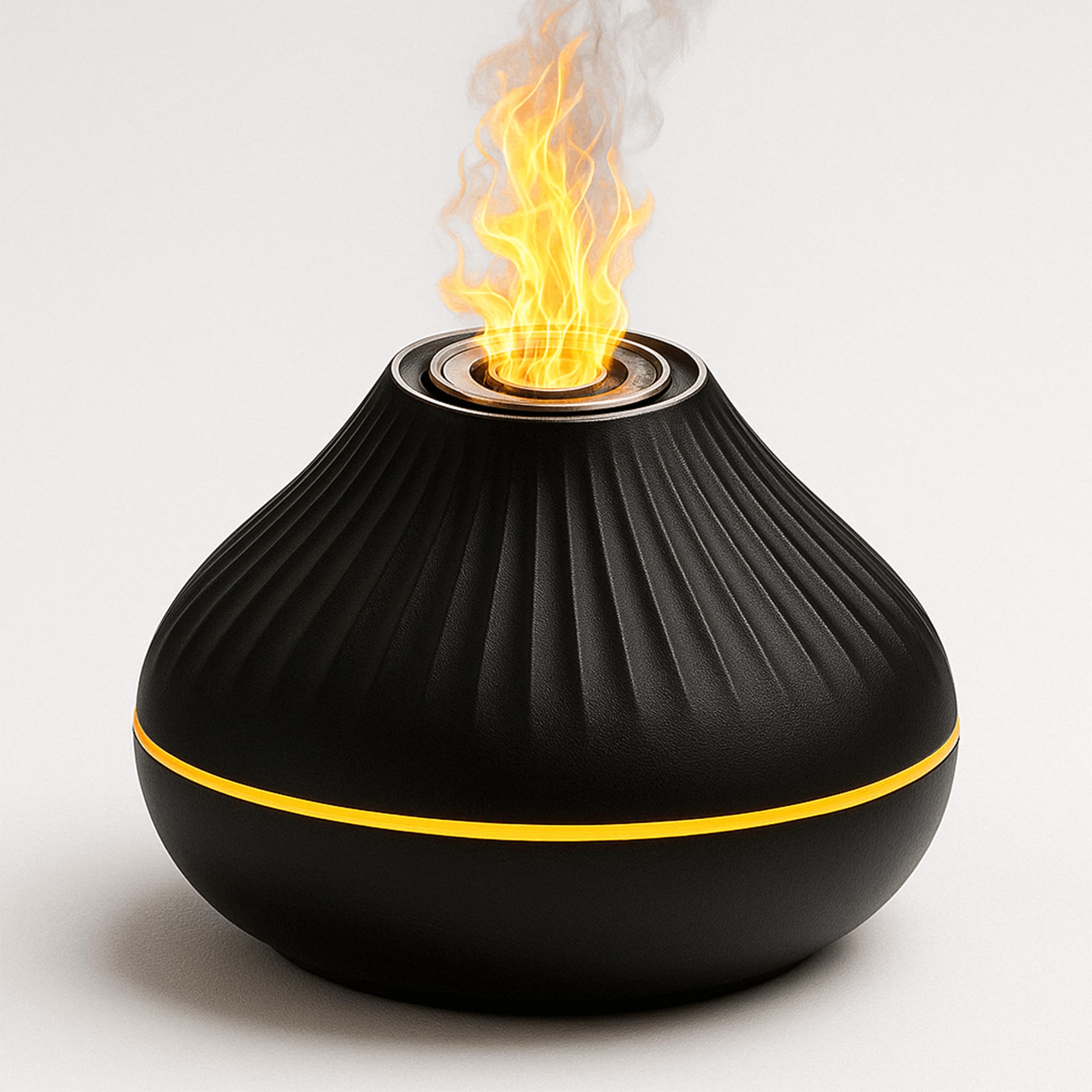 ALMA® Diffusore e Umidificatore di Oli Essenziali con Effetto Fiamma – 7 Colori LED, Funzionamento Ultra Silenzioso e Spegnimento Automatico – Perfetto per Casa, Camera da Letto, Yoga e Ufficio
