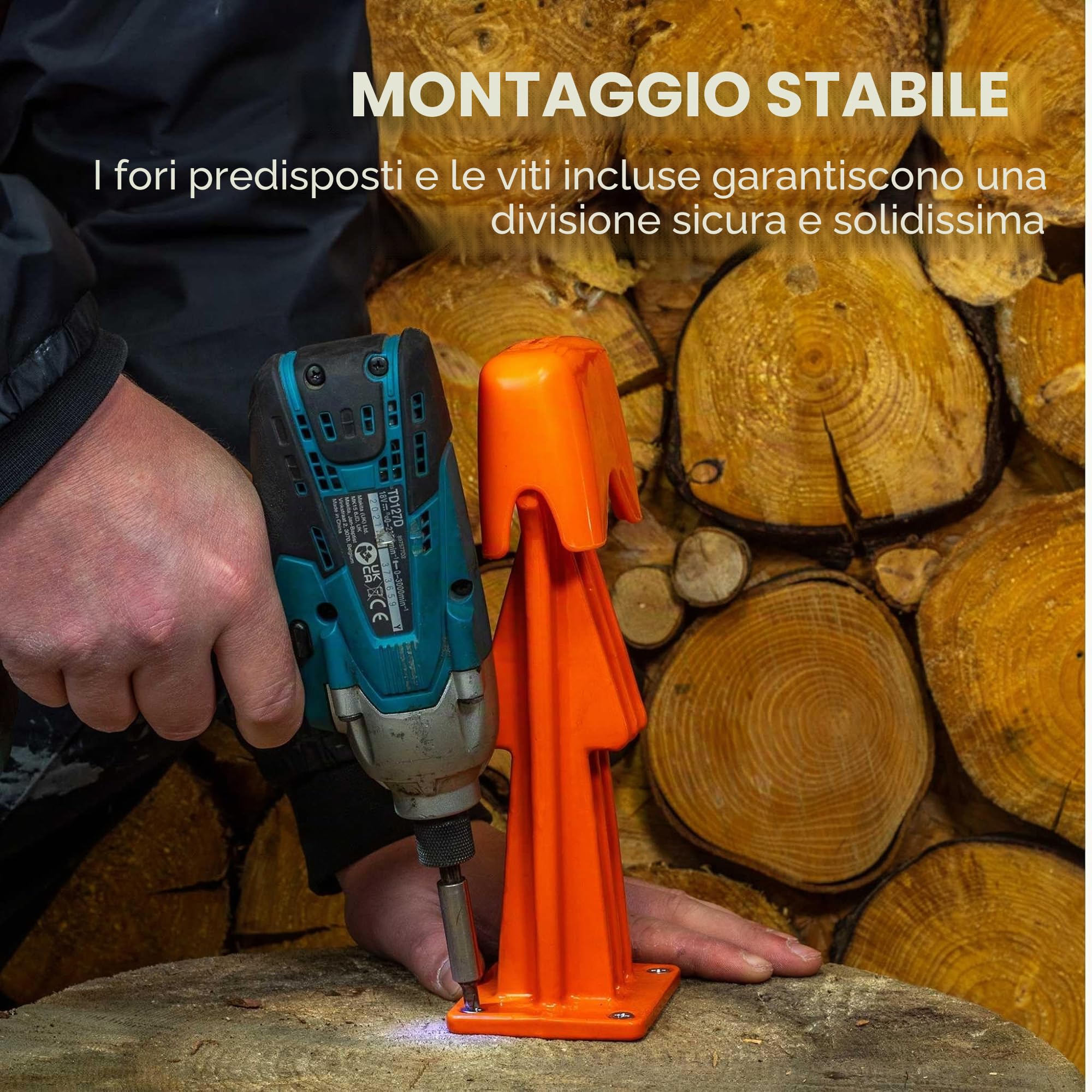 FM9LS - Spaccalegna manuale da 22,9 cm, leggero, portatile e sicuro per spaccare il legno in modo efficiente e preciso, non richiede alimentazione, perfetto per il giardinaggio