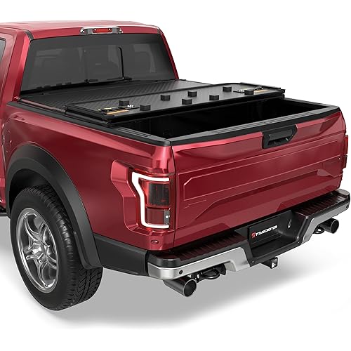 Hard Tri Fold Aluminum Truck Bed Tonneau Cover Compatible for 2022 2023 2024 2025 Ford Maverick 3-Fold 4.5FT 54.4Inch