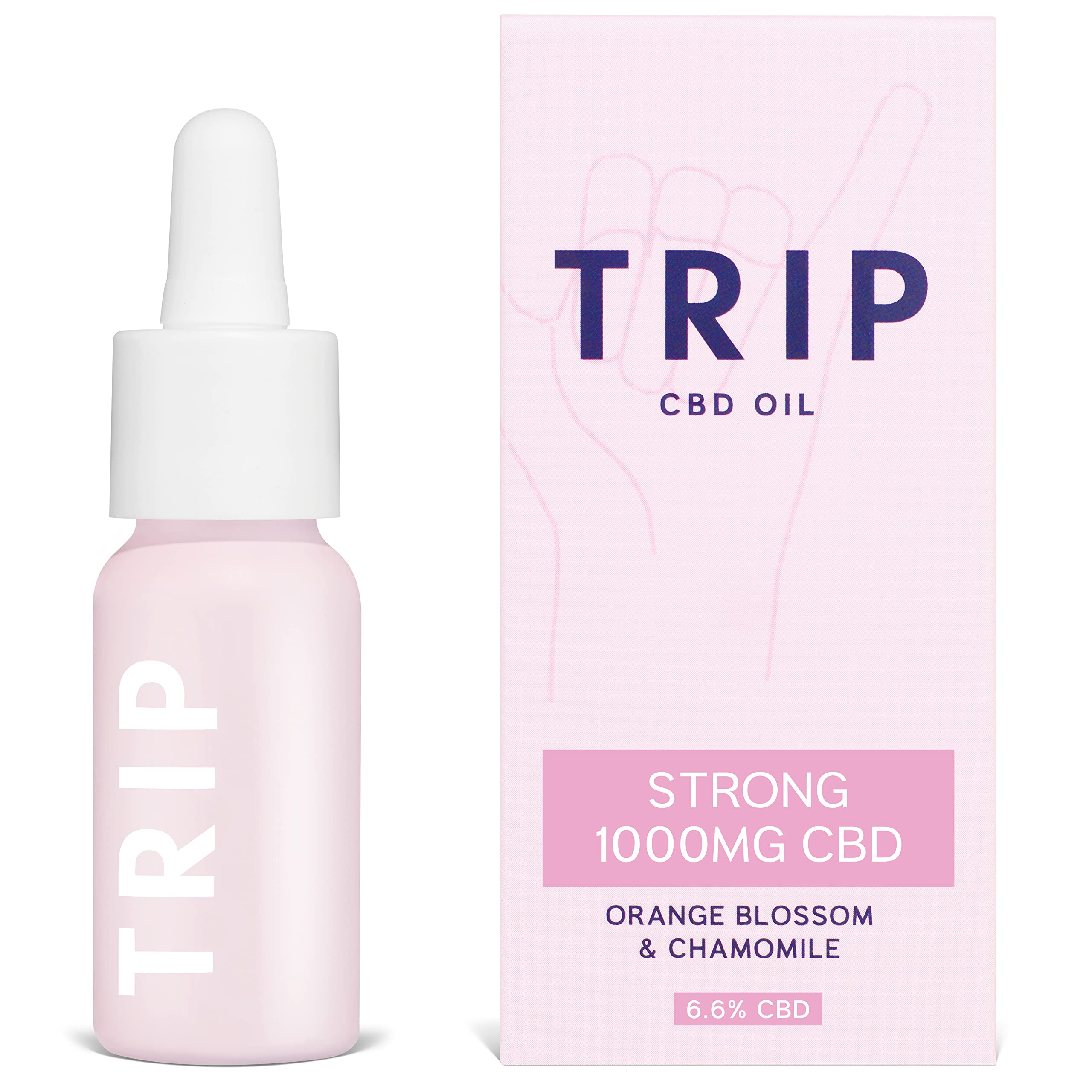 Oil 1000mg (High Strength), Orange Blossom, Vegan, 100% Natural, Flavoured CBD Oil Blended with MCT Coconut Oil (Pack of 1)