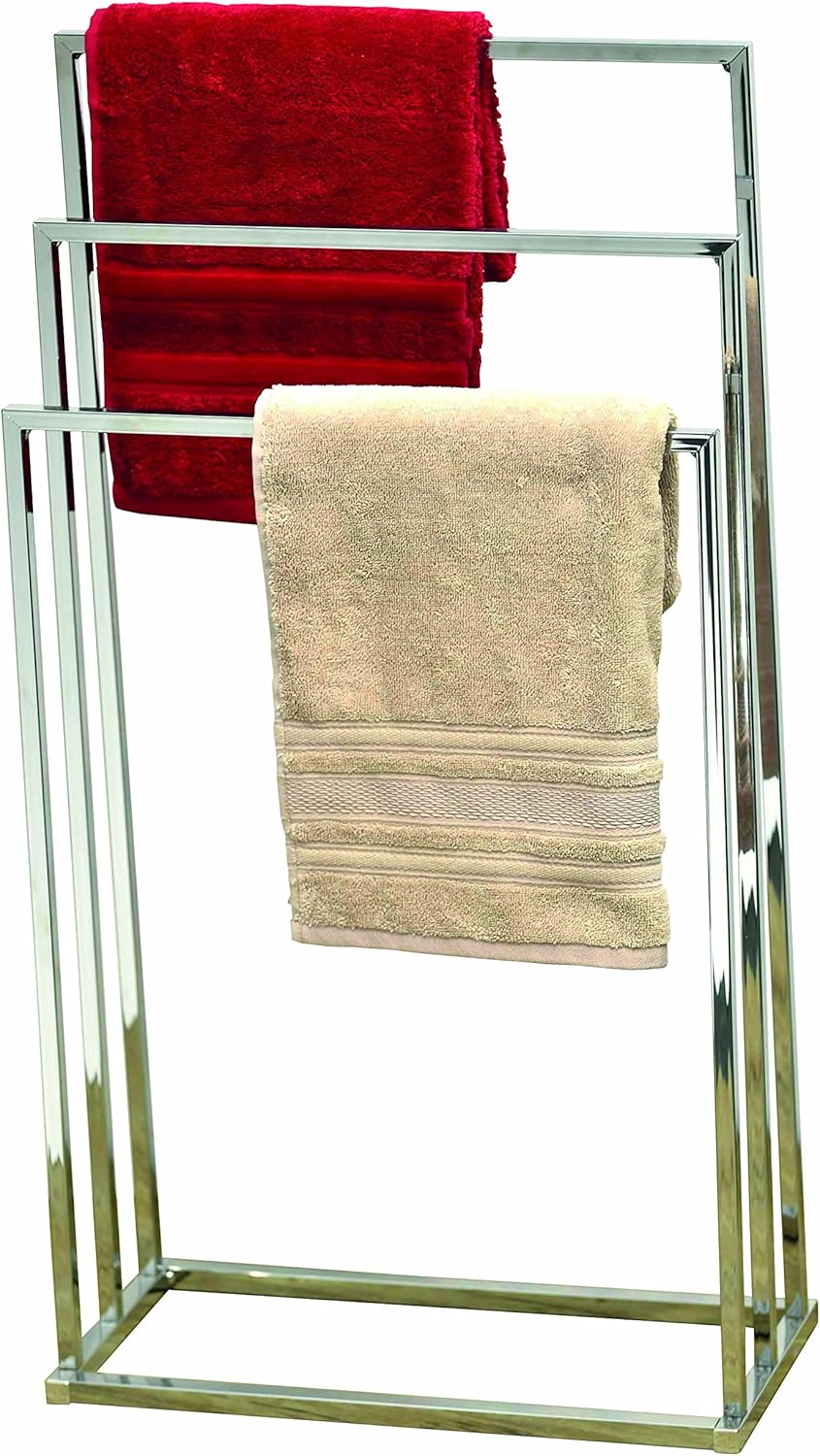 EVIDECO 9669102 3 Bar Towel Rack Square Tube Holder Metal