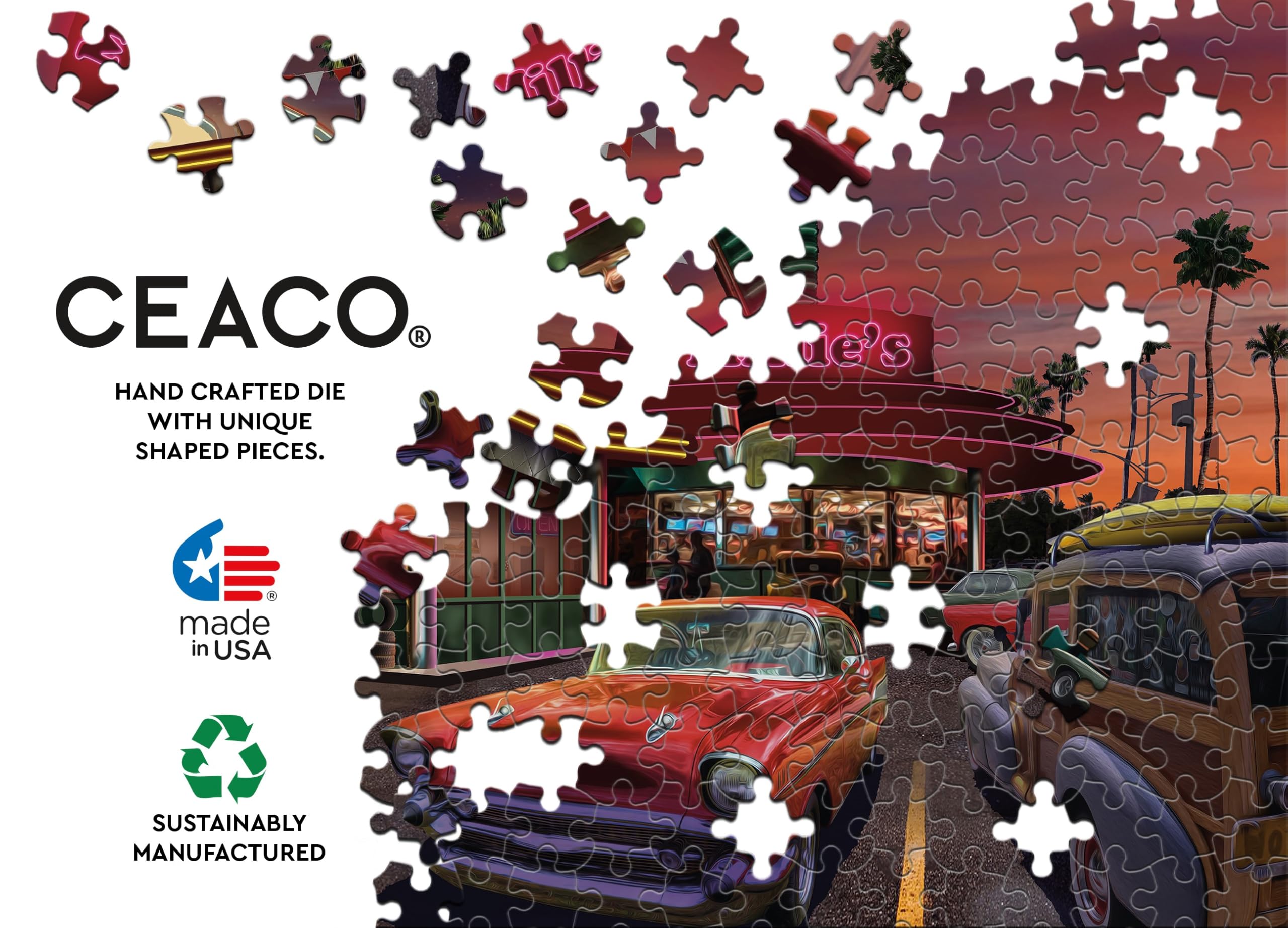 Amazon.com: Ceaco - Land of The Free - Millie's 50's Diner - 500