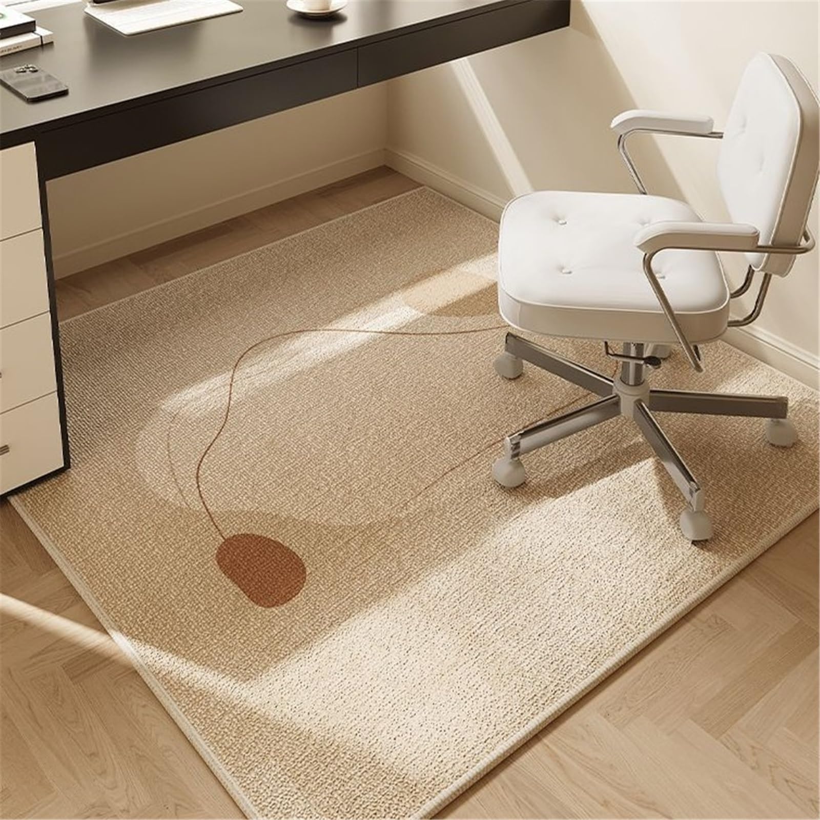 Bürostuhlmatte für Teppich- und Hartholzböden, dicke, stabile, rutschfeste Schreibtischunterlage für Zuhause, Büro, Schlafsaal, 100 x 160 cm, robuster Kunststoffsockel mit Punkten
