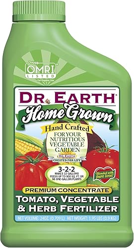 Dr. Earth Fertilizante líquido de tomate, verduras y hierbas cultivadas en casa 24 oz Concentrado
