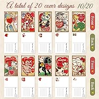 Vista 90 de Nuanchu 80 tarjetas postales de Navidad vintage de 4 x 6 pulgadas, tarjetas de felicitación de Papá Noel, tarjetas de Navidad retro, reimpresión