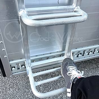 Amazon.co.jp: トラック用荷台はしご 2段 アルミ製 トラック