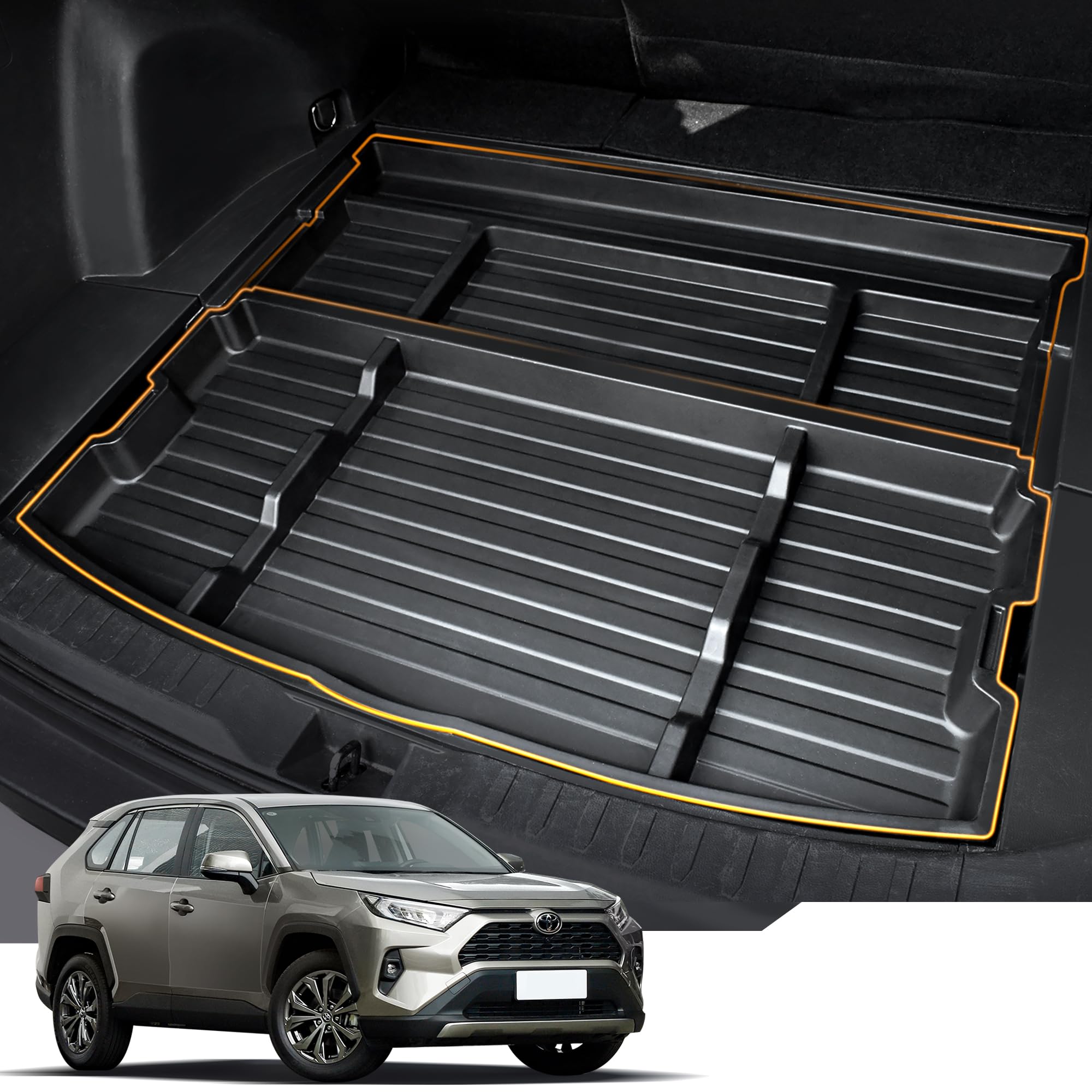 Amazon.co.jp: JJMY トランク隠し収納ボックス 2019-2024 トヨタ RAV4