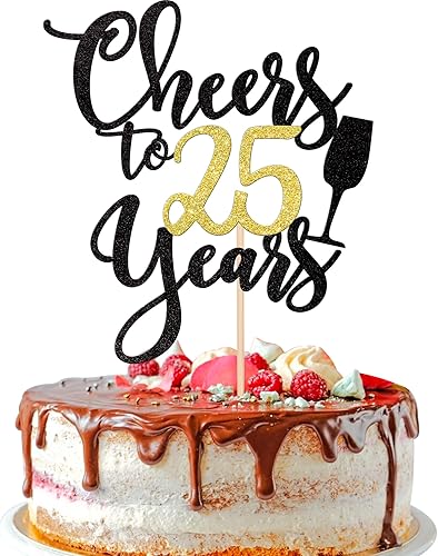 Miniatura 8 de 1 pieza de decoración para tartas de "Cheers to 50 años" con purpurina dorada y negra para pastel de 50 años, 50 años, decoración de fiesta de