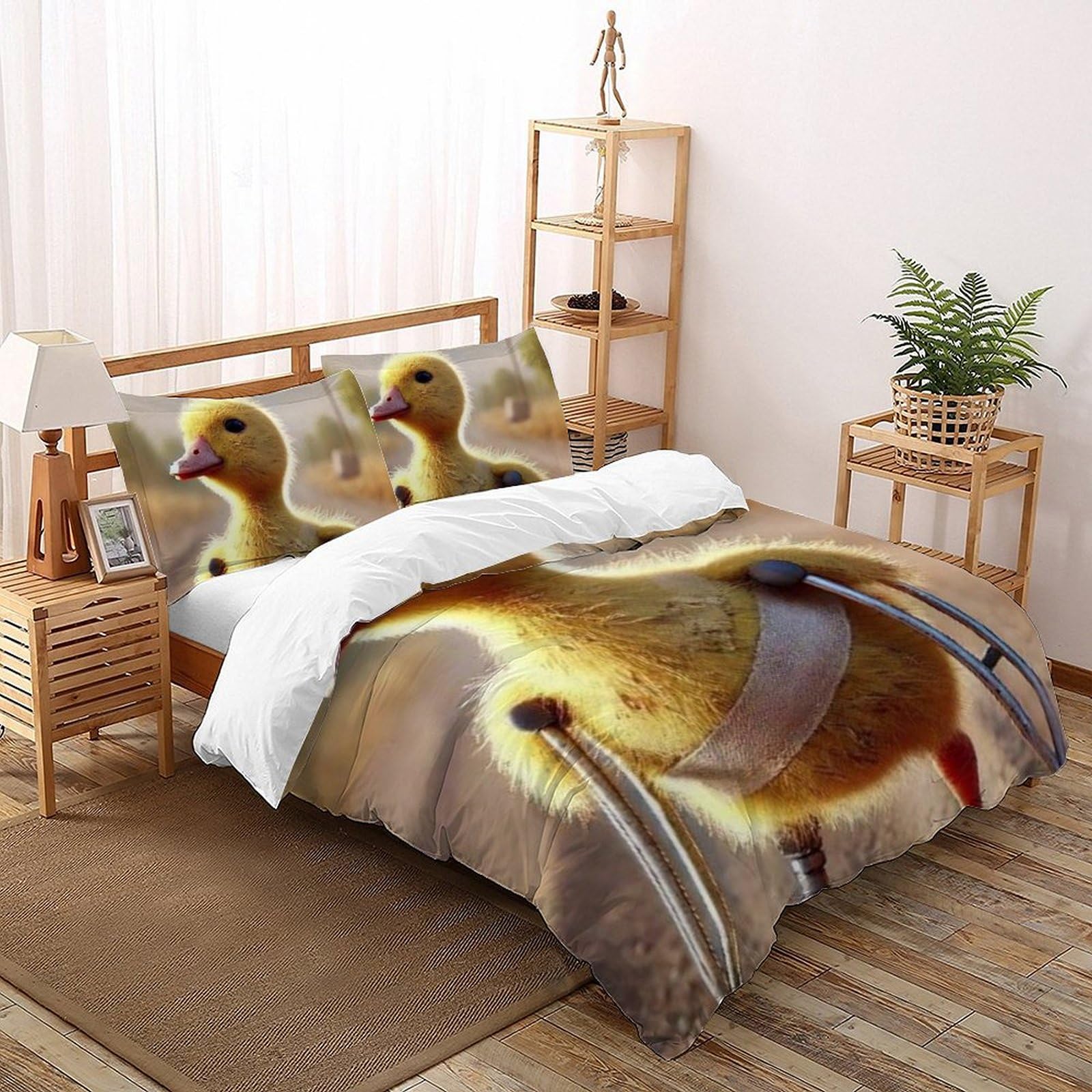 Housse de couette super king Le Petit Canard microfibre animaux 260x220cm