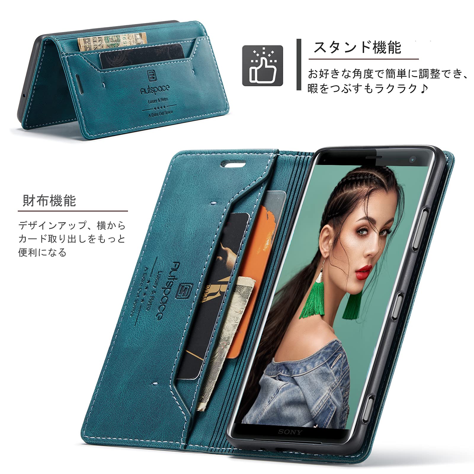 Amazon.co.jp: SENNWAK Xperia XZ3 ケース 手帳型 SOV39 801SO SO-01L  