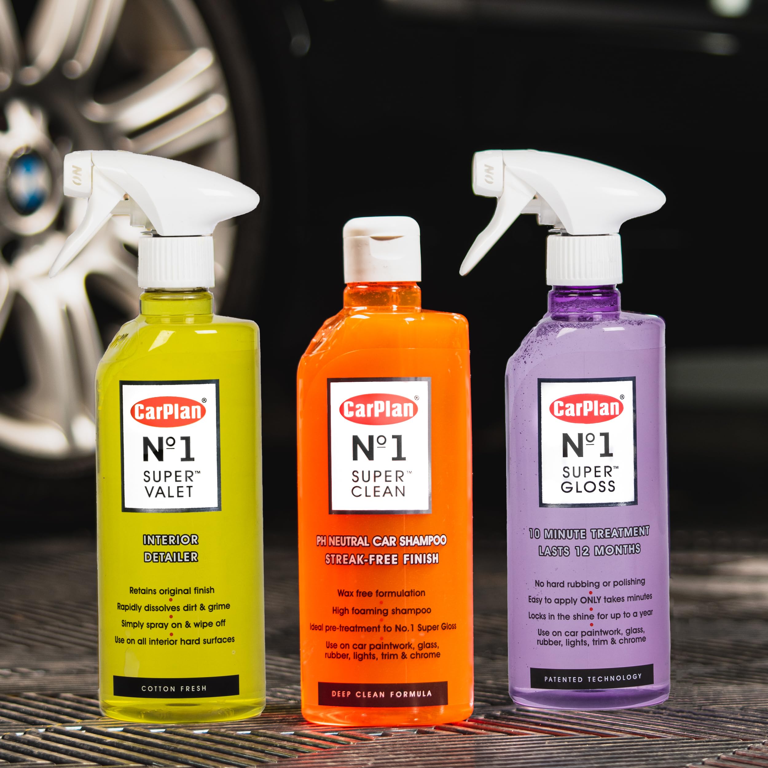 CarPlan No.1 Super Valet Kit – Ultimate Car Cleaning & Detailing Set for Interior & Exterior Care