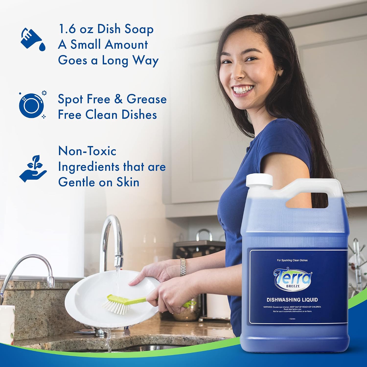 Dish Soap Detergent | Gallon Size | Perfect to Refill Small Bottles | Case of 4