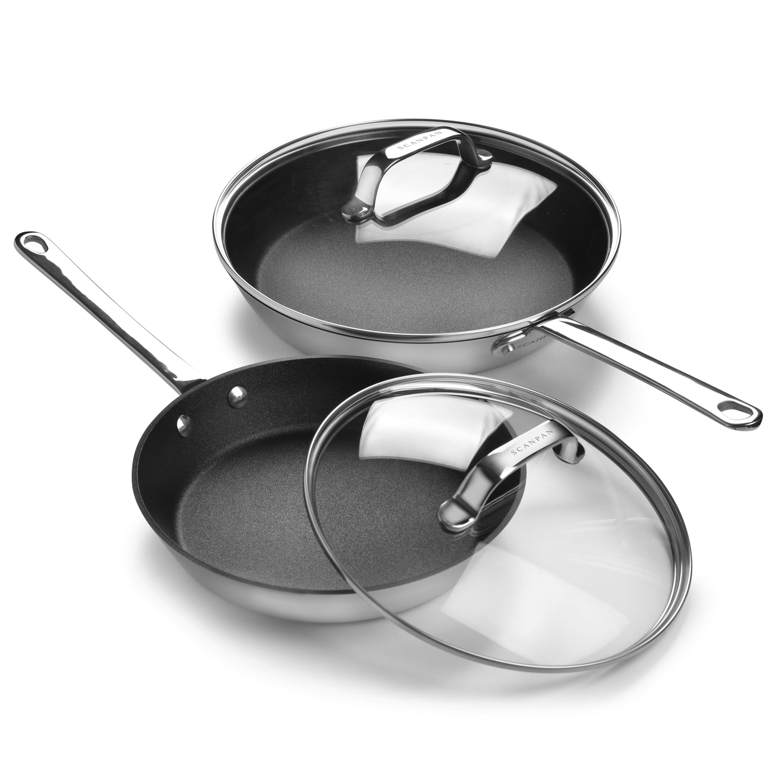 Scanpan Stratanium+ Non-Stick Stainless Steel 9.5 & 11 Inch Skillet Set - Maitre D' - Made in Denmark