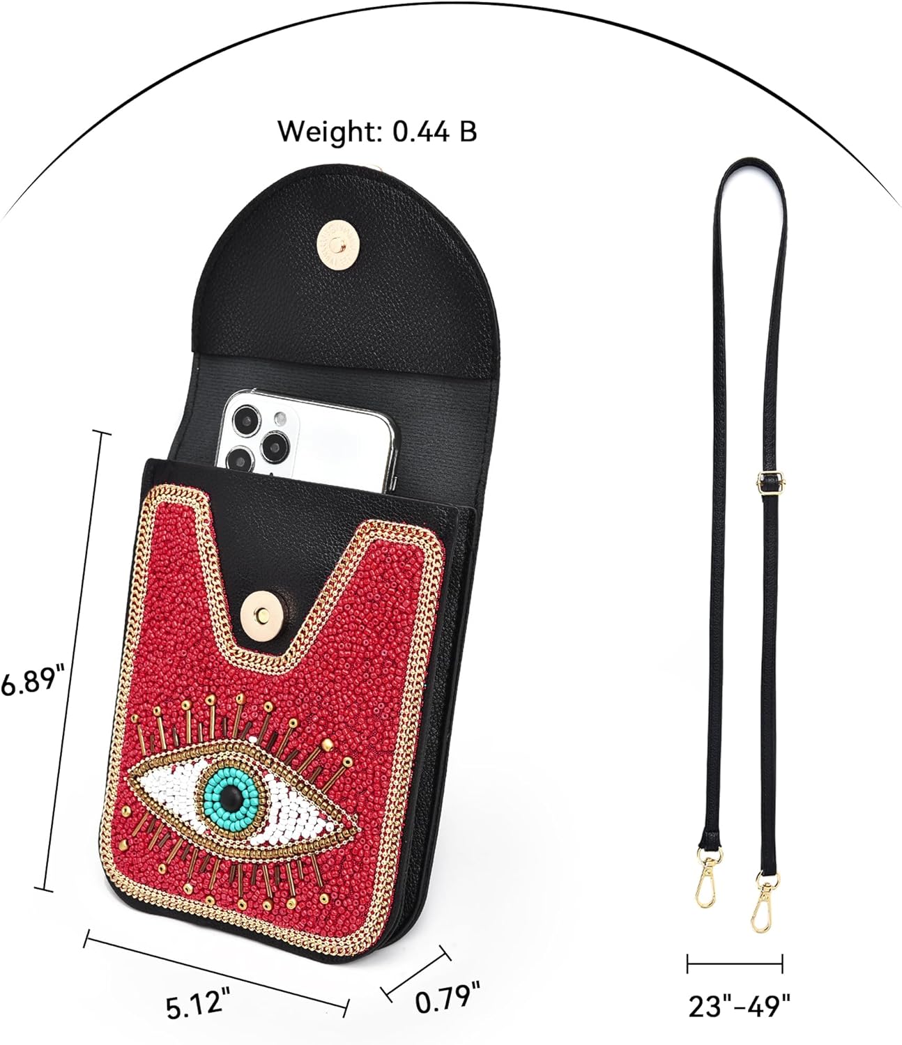 Small Crossbody Bags for Women Designer Gypsy Cell Phone Bag Boho Shoulder Wallet Purse - Image 3