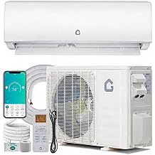 9000 BTU Mini Split Central Air Conditioner & Heater - 20 SEER2 Inverter, Ductless, Heat Pump, WiFi & Alexa Enabled, Pre-Charged, Quiet Operation, Complete Installation Kit, Cools/Heats Up to 450 Sq.