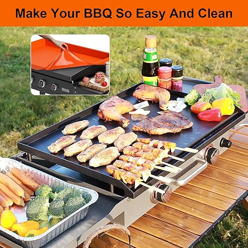 Miniatura 7 de Funda protectora de silicona para parrilla de 28 pulgadas para Blackstone, protector de parrilla de silicona con borde completo, accesorios