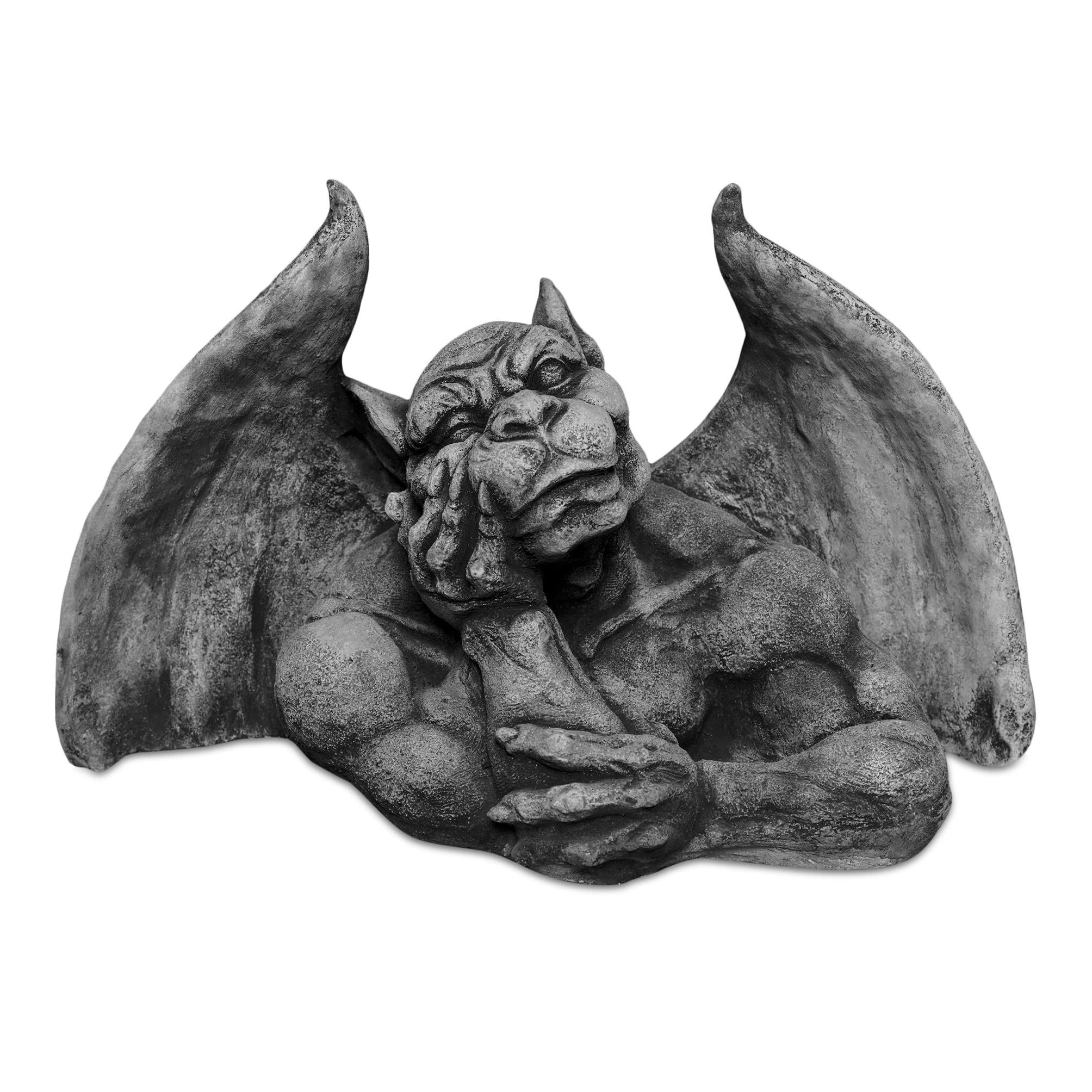 Gargoyle Gatekeeper II Stone Figure Statue 30cm 20kg Grey Concrete Frost Proof