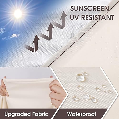Miniatura 10 de ALSTER Paquete de 2 fundas para sillas de exterior, fundas para sillas de patio (28 pulgadas de largo x 35 pulgadas de ancho x 35 pulgadas de alto),