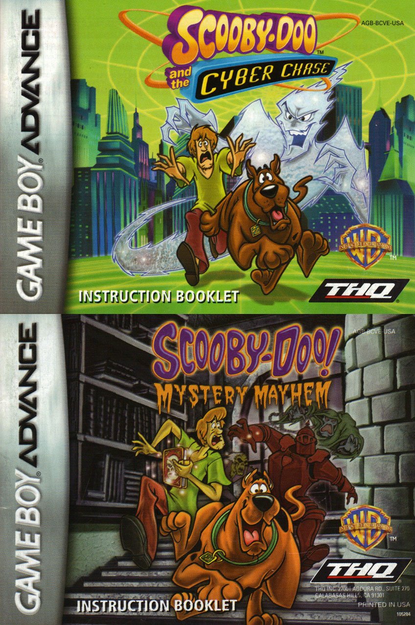 Scooby Doo - Mystery Mayhem & Scooby Doo and The Cyber Chase GBA  Instruction Booklet (Game Boy Advance Manual Only): Amazon.com: Books