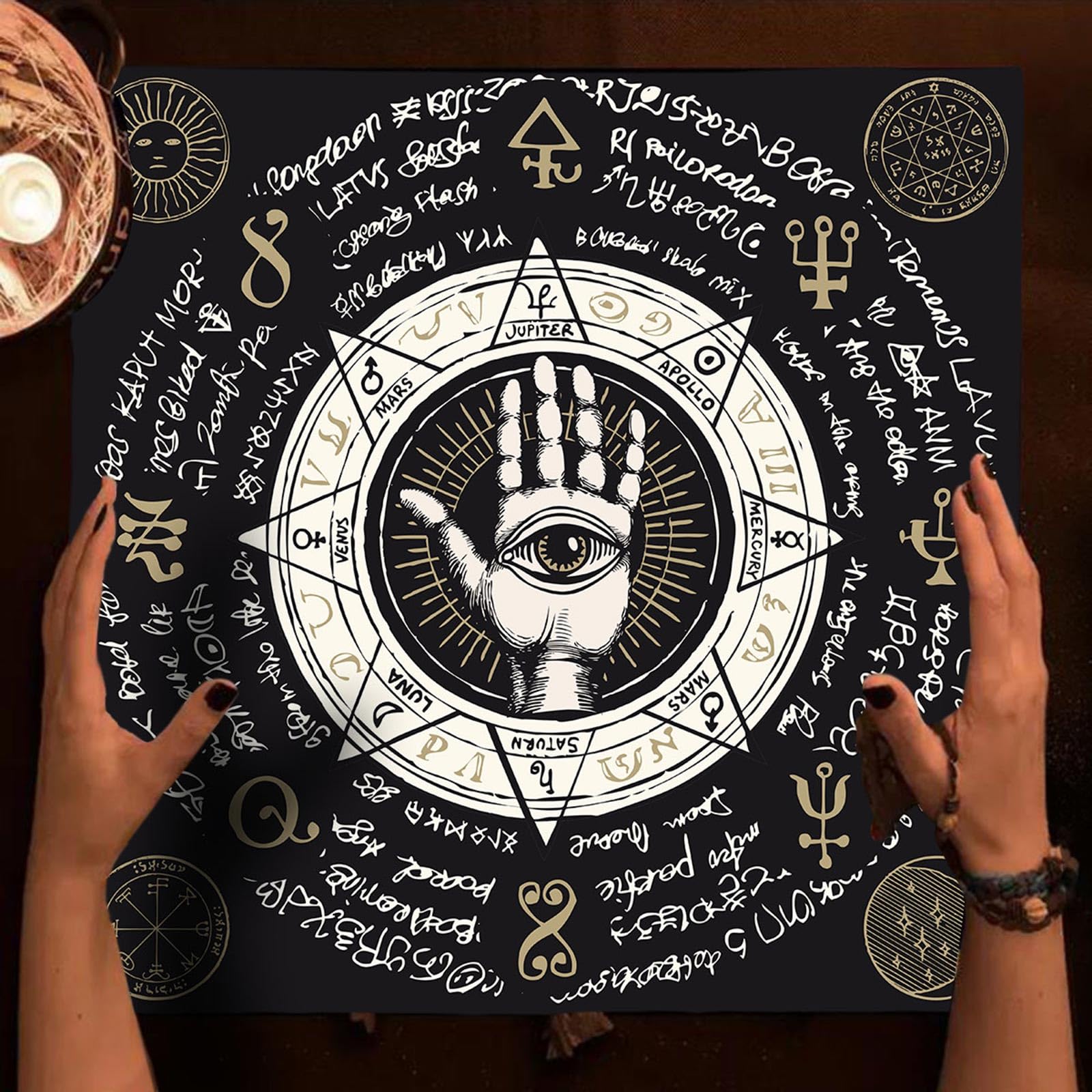Mikinona Mantel Para Tarot: Ligero, Antideslizante Y Perfecto Para Tus Lecturas, Rituales Y Fiestas Esotéricas