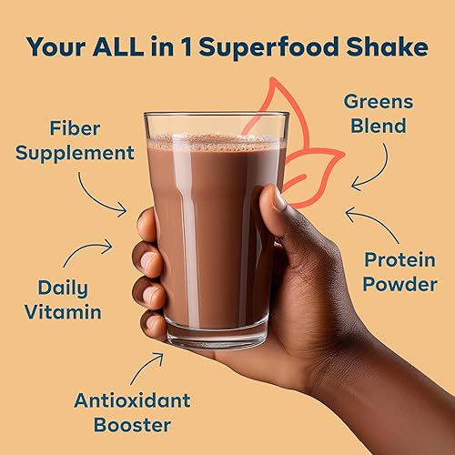 Miniatura 6 de Ultimate Superfood - Mezcla de polvo para batido (chocolate marroquí), formulada por médicos, micronutrientes, vegano, nutrición completa, mezcla de