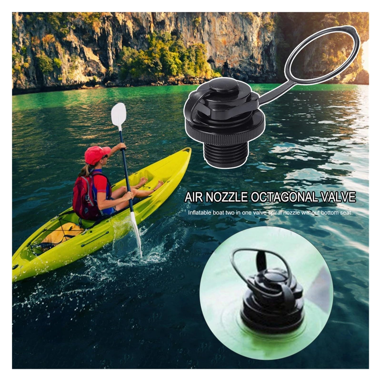 1-10 Stück Luftventil, Luftventil-Düsenkappe, Luftventil, Schlauchboot, Spiral-Luftstecker, Luftmatratzenstecker, Ersatz für Schlauchboote, Luftmatratzen