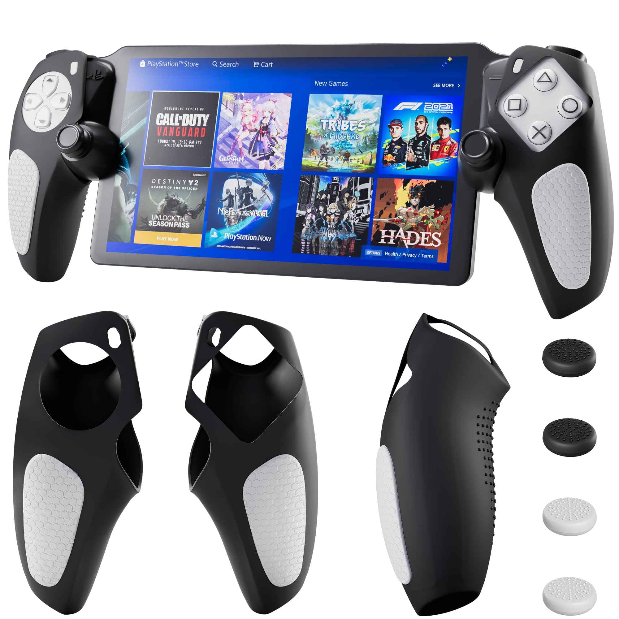 PAWDIARY Silicone Non-Slip Grip Protective Case for PlayStation Portal, Soft Protection Skin Cover for PS Portal Remote Player, Anti Fingerprint