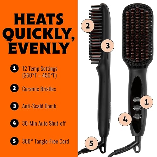 Miniatura 3 de Kit de alisador de barba para hombre, incluye cepillo portátil para barba, jabón para barba, peine de madera de perlado y estuche de almacenamiento