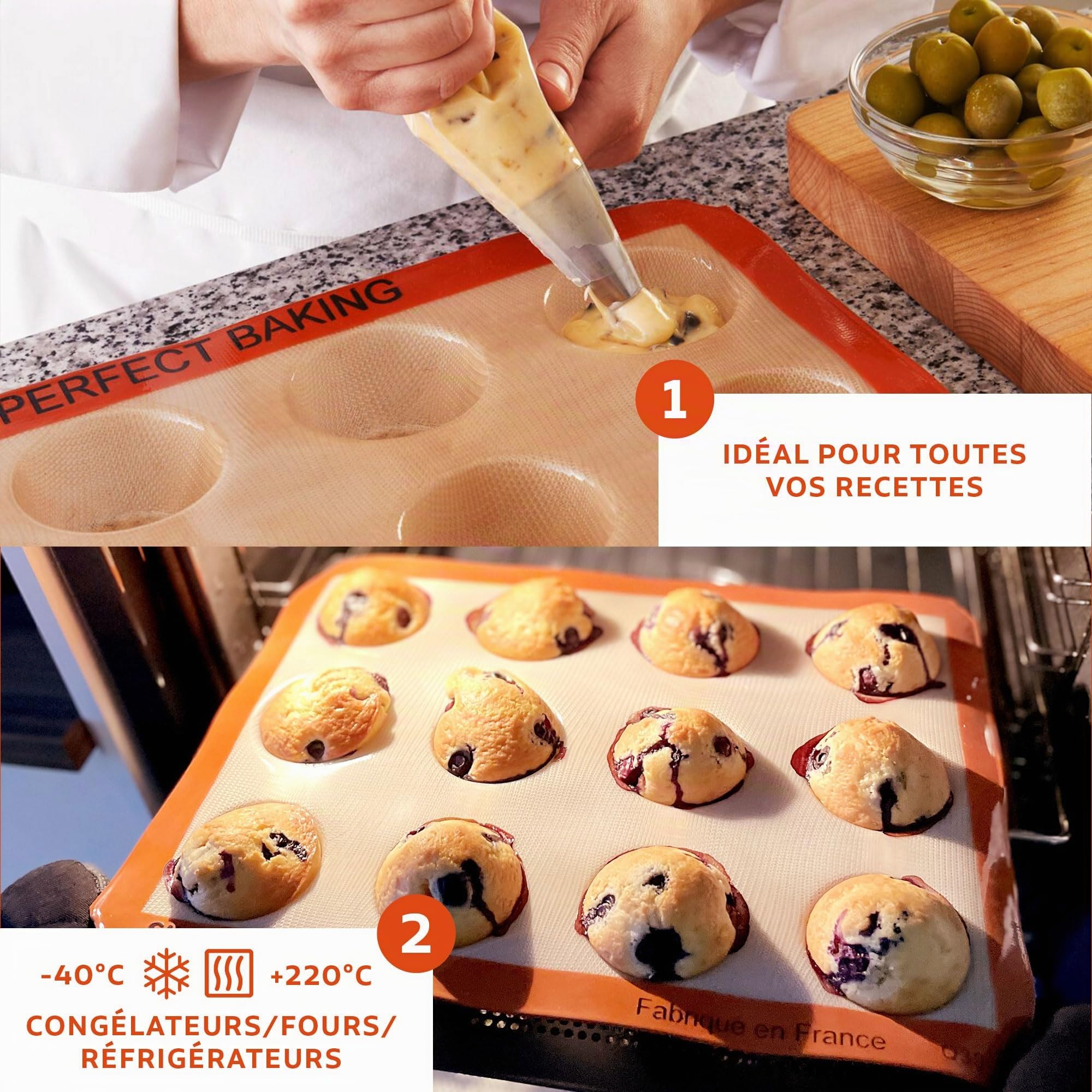 Silpat Toile Silpain Pizza Boulangère Ajourée - Croustillant, Cuisson Optimale - Feuille de Cuisson Réutilisable, Antiadhésive - Pâtisserie, Boulangerie Maison - 42x29 cm - Qualité Professionnelle