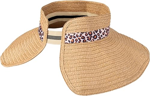 Miniatura 3 de Jessica Simpson Sombrero de visera de paja plegable para mujer