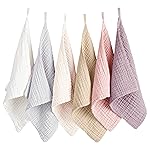 Konssy 6 Pack Face Cloths, Soft Wash Cloth for Washing Face, Cotton Face Towels for Sensitive Skin Women Facial Makeup Remover Reusable Absorbent Washcloths 11 x 11 Inch