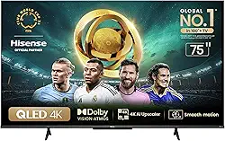 Hisense Smart TV UHD 4K QLED 75' Polegadas 75Q6N Google TV com HDR10+, Dolby Atmos, Modo Esporte, Modo Jogo Plus e Compatível com Alexa