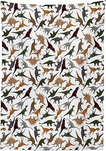 Miniatura 5 de Ambesonne Mantel jurásico con diseño de dinosaurios, enorme historia del museo, ilustración de dibujos animados, para comedor y cocina, rectangular,