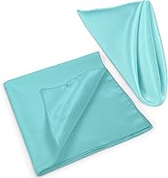 Vista 380 de Ultimate Textile -1 docena - Reversible Shantung Satin - Majestic - Servilletas de tela Majestic de 17 x 17 pulgadas color azul pizarra