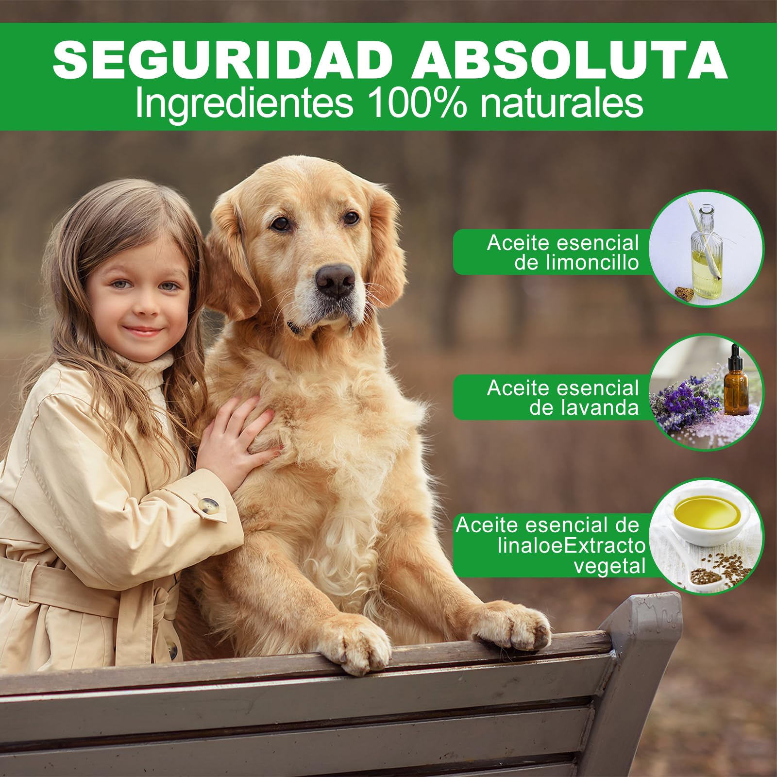 Pack 2 Collares Antiparasitarios para Perros, 24 Meses de Protección contra Pulgas, Garrapatas y Mosquitos - 100% Natural, Impermeable, Ajustable, para Todos los Tamaños — view 3