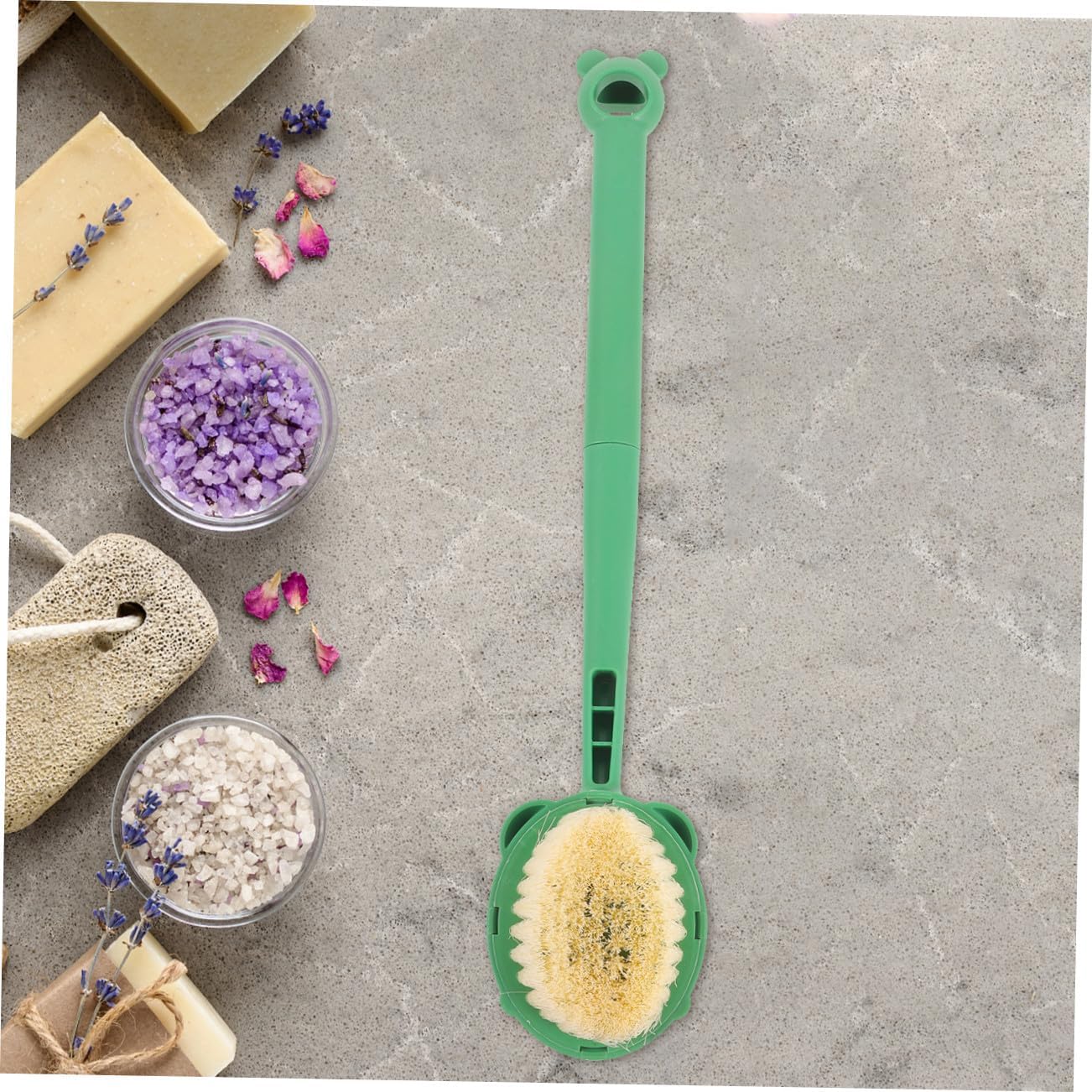 Soft Bristle Bath Brush with Long Ergonomic Handle, Dual-Sided Back Scrubber and Body Exfoliating Shower Brush for Women and Men, Suitable for Shower Bathing and Skin Cleansing