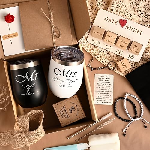 Miniatura 2 de Lifecapido Regalos de señor y señora 2024, caja de regalo para él, su pareja, regalos de compromiso para parejas, regalo de boda, novia y novio,
