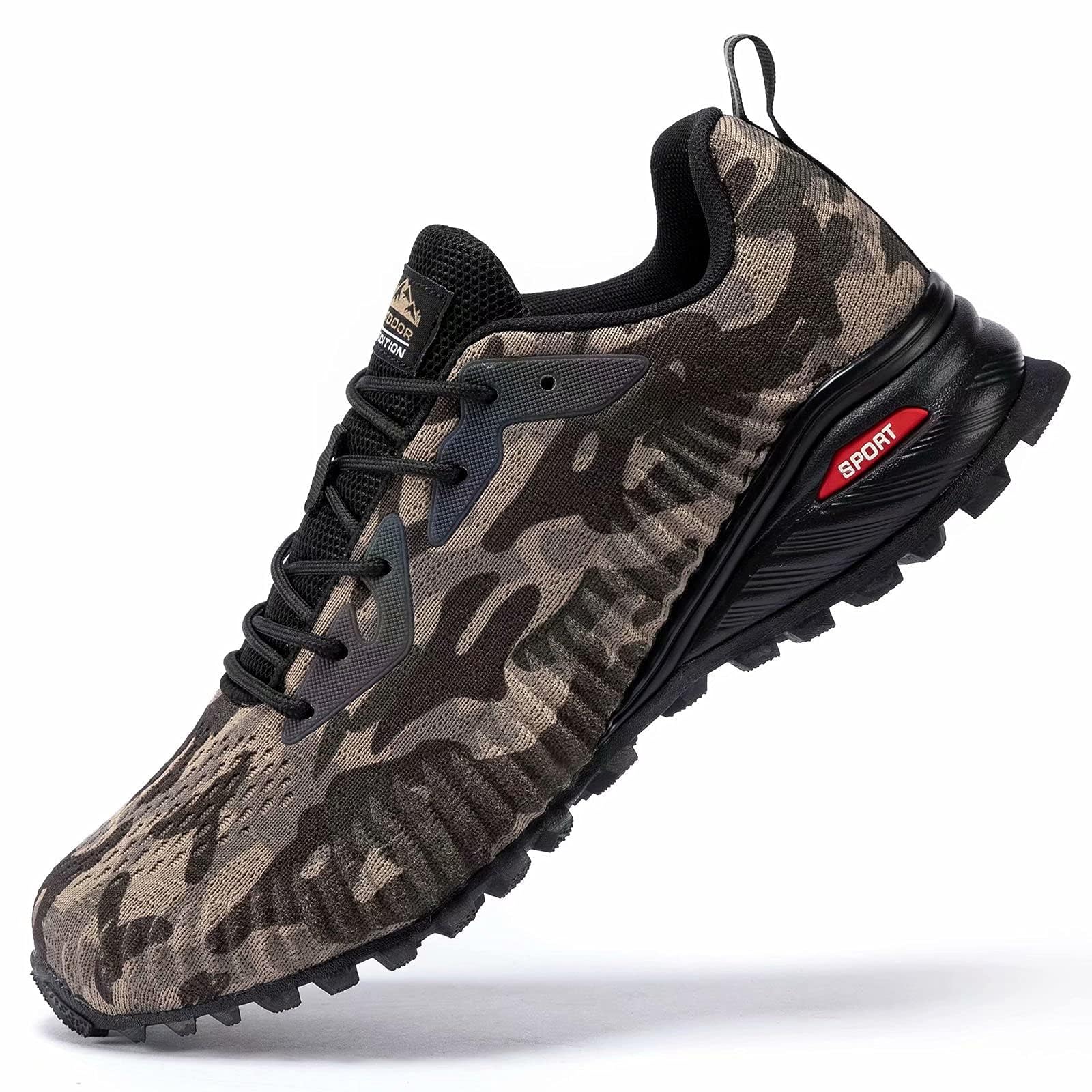 Kricely Chaussures de Trail Homme Respirantes Antidérapantes Chaussure de Randonnée Trekking Outdoor Fitness Chaussures de Marche