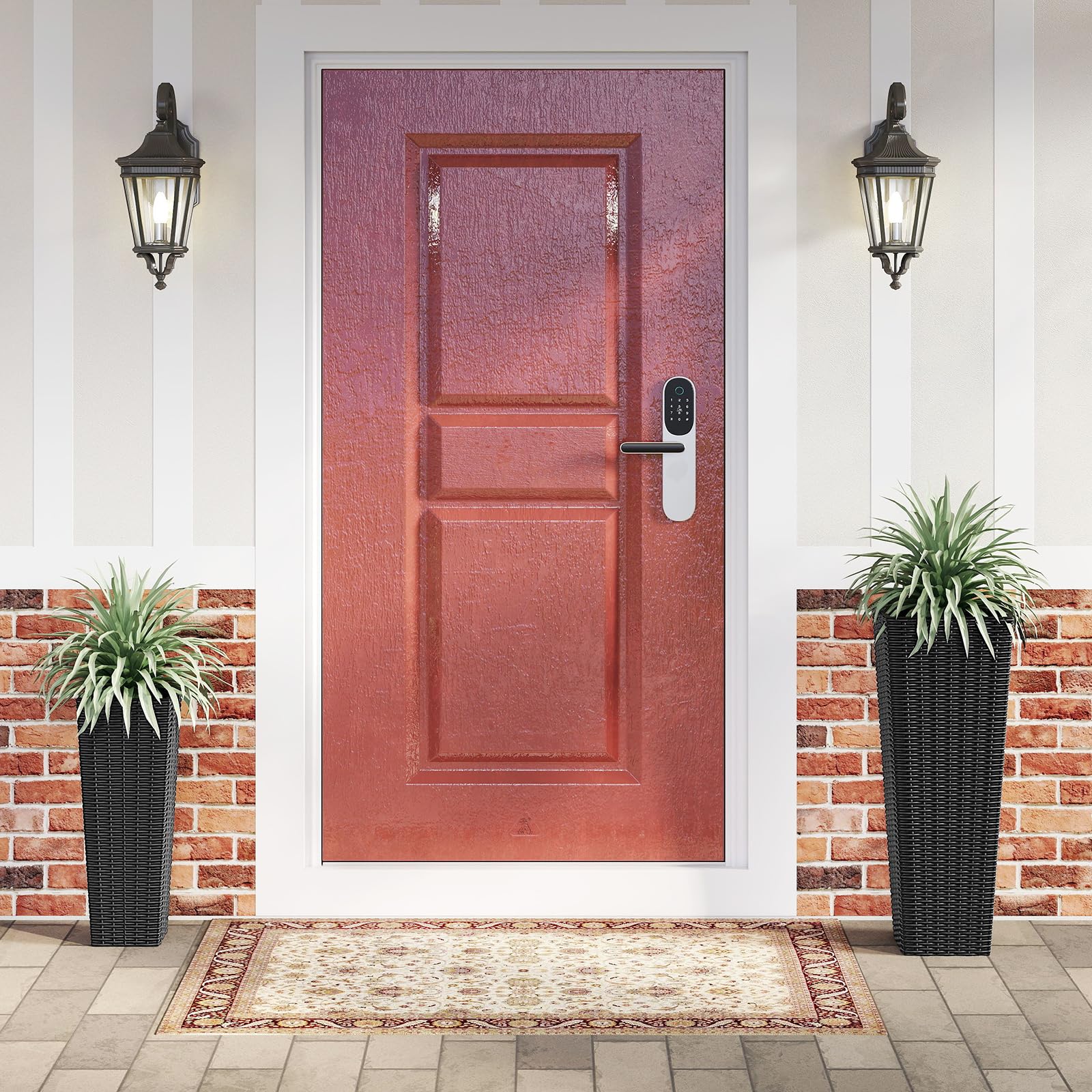 COSTWAY 2 Vasi Alti per Piante da Interno ed Esterno, Grandi Fioriere in Rattan con Vassoi Interni Rimovibili, Fori di Drenaggio, Fioriere Decorative per Giardino, Cortile e Balcone (Nero)