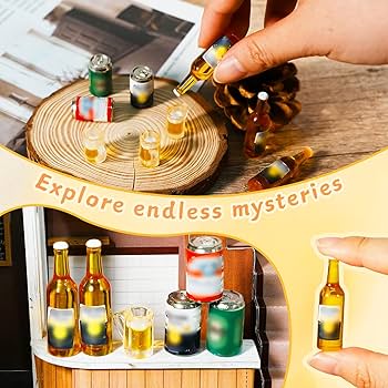 Amazon.co.jp: 1:12スケール 11個 ミニチュアビールボトルと