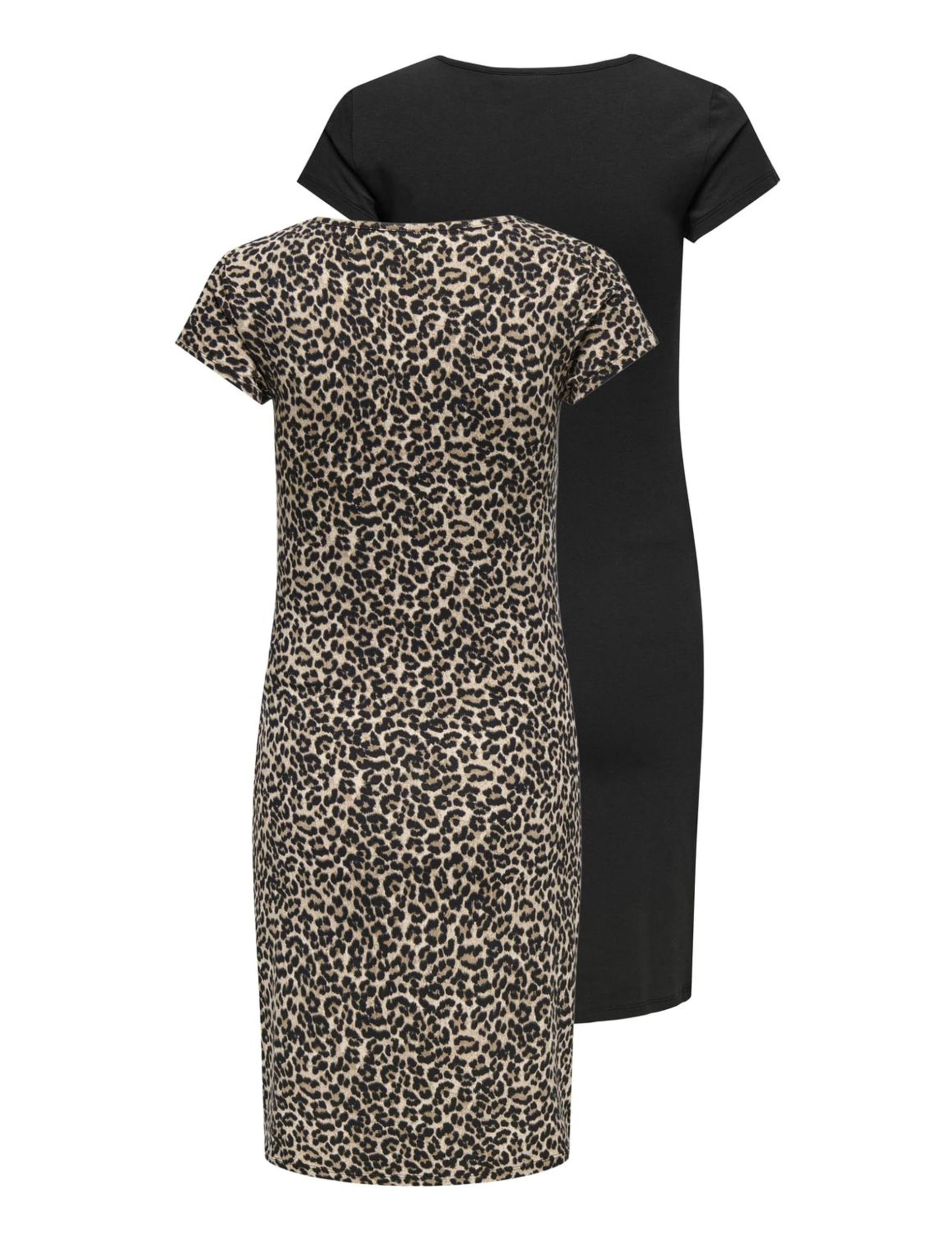 ONLY MATERNITY Olmlovely Life S/S Dress 2-Pck Noos, czarny, L