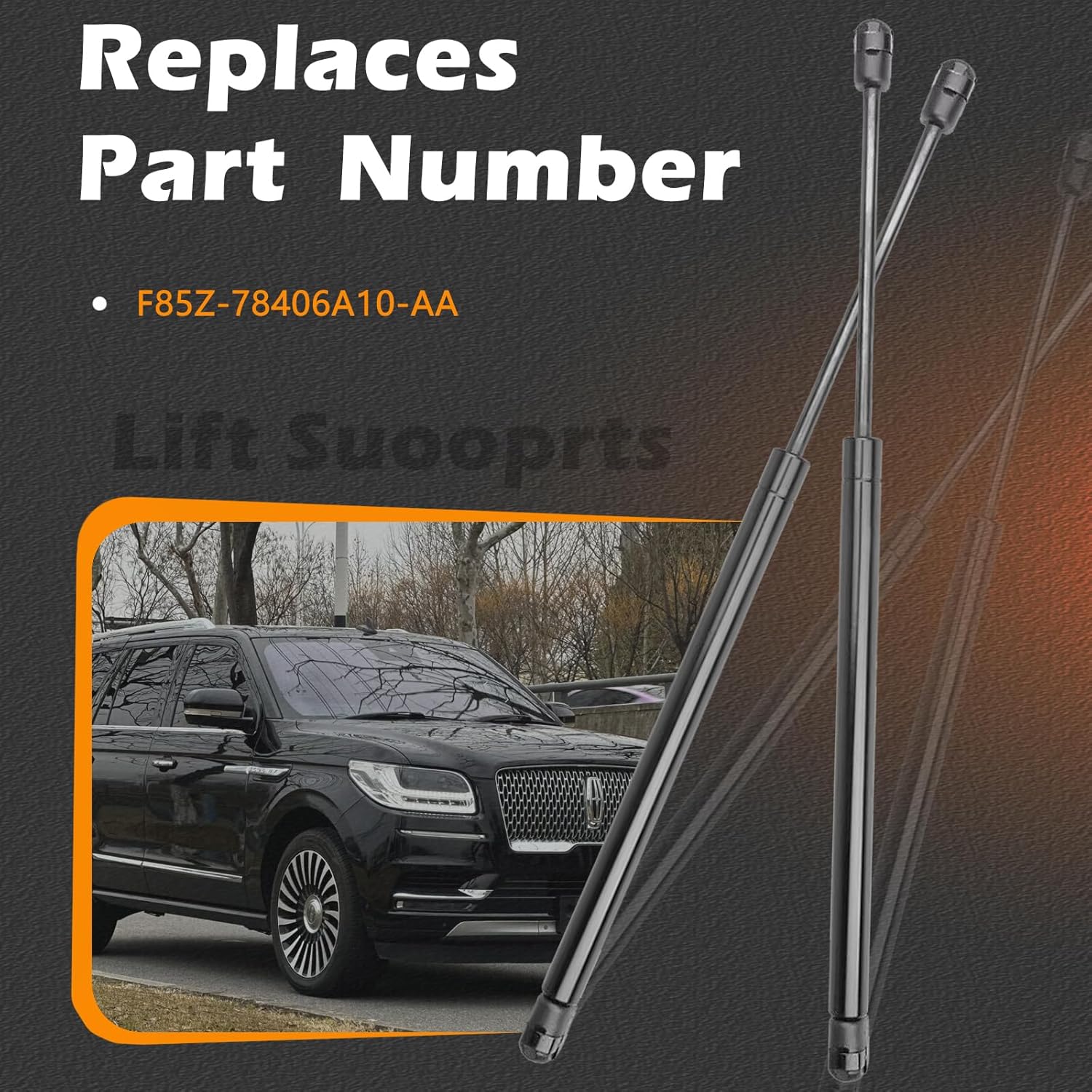 2 Pcs 22.04 in Liftgate Trunk Struts Lift Supports Compatible with Lincoln Navigator 98-02 Shock Gas Spring Cylinder Rear Back Tailgate Hatch Replaces F85Z78406A10AA