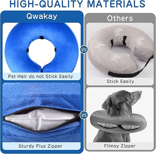 Miniatura 4 de Cono alternativo para perro después de la cirugía  Cono suave para perros y gatos pequeños  Collar de dona para perro  Collar inflable isabelino