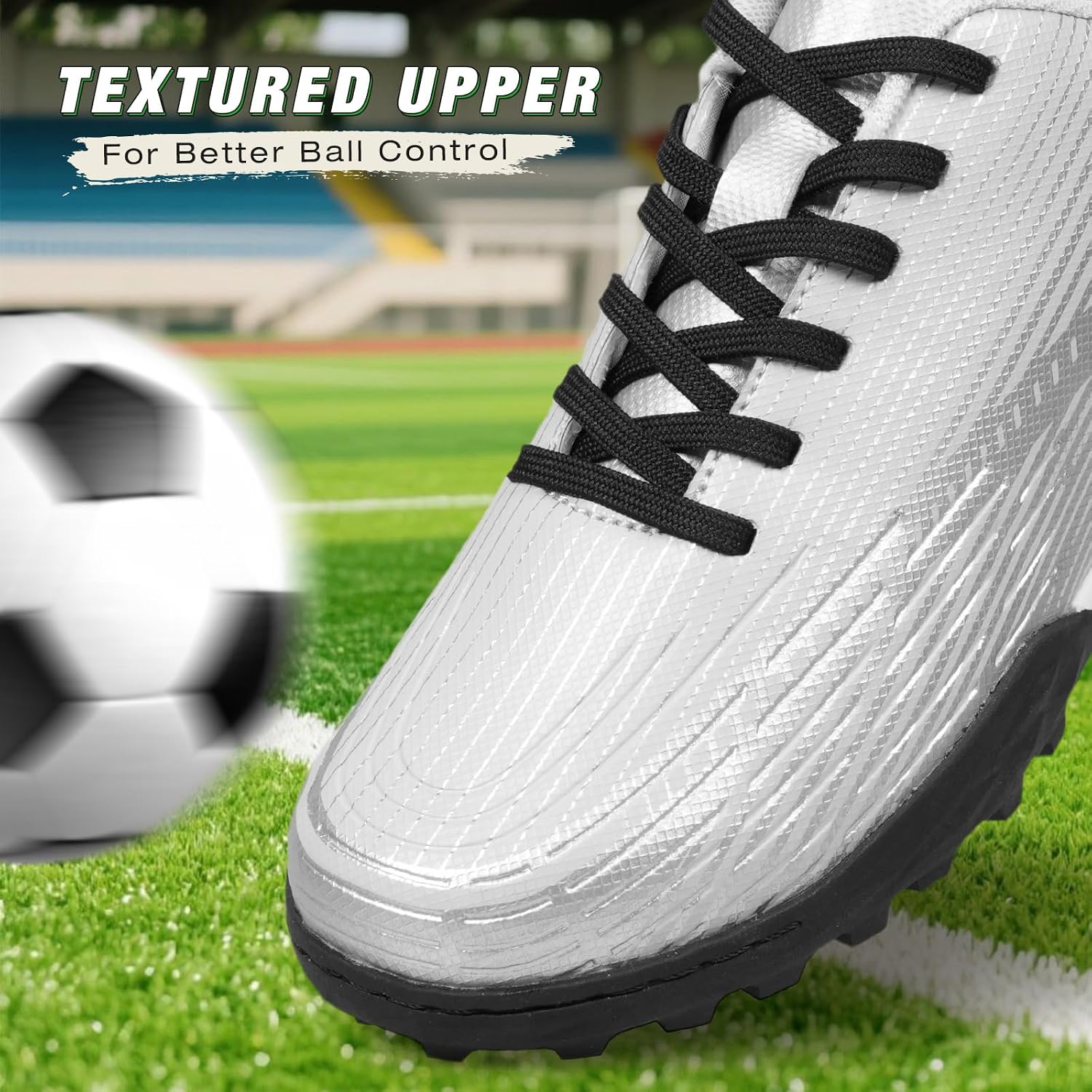 Kids Firm Ground Soccer Cleats Boys Athletic Outdoor Football Shoes